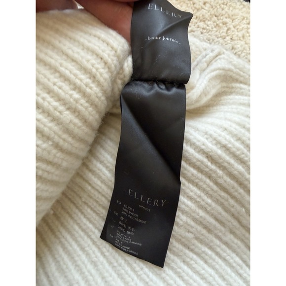 Ellery‎ - Ivory Wool Sweater Size XS Made In Italy - Picture 10 of 16